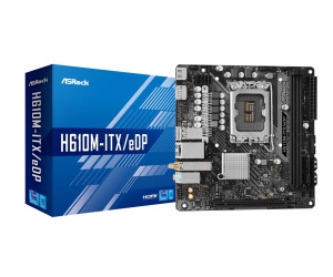 ASRock H610M-ITX/eDP, DDR4, Intel H610, Mini-ITX