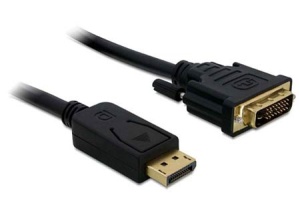 Delock Kabel Displayport auf DVI St/St, Goldkontakte, 1,0 m