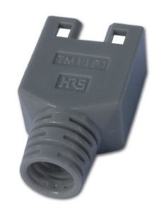 Hirose Knickschutztülle für Modularstecker TM11 hellgrau