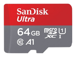 SanDisk Ultra microSDXC 64GB 140MB/s, UHS-I U1, A1,Class 10
