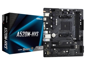 ASRock A520M-HVS, AM4, AMD A520, µATX