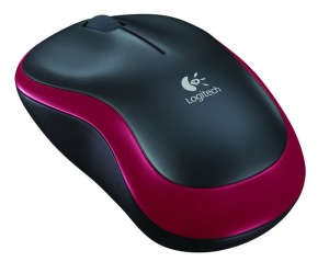 Logitech Wireless Mouse M185 black red