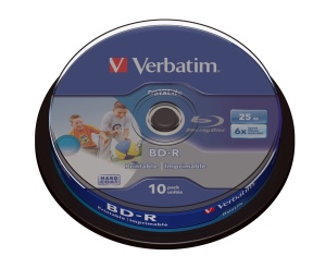 Verbatim Blu-Ray BD-R 25 GB 6fach, 10er Spindel, printable