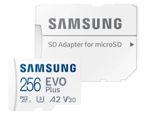 Samsung EVO Plus 2024 microSDXC 256GB Kit, UHS-I U3, A2