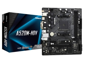 ASRock A520M-HDV, AM4, AMD A520, µATX